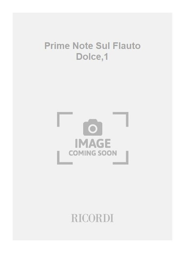 Prime Note Sul Flauto Dolce,1